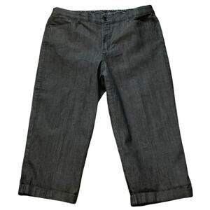 Bandolino Maureen Capri Pants Women’s 12 Dark Gray Stretch Cropped